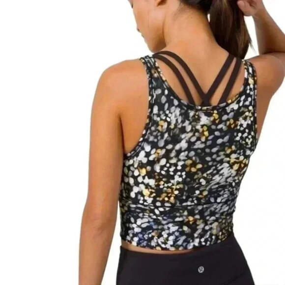 Lululemon Power Pivot Tank Metropolis Glow Black Cream Orange Women's size 10 - Picture 8 of 13